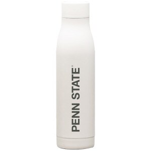 white 20 oz water bottle with engraved Penn State up the side